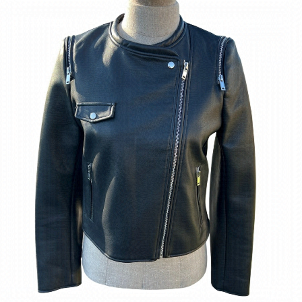 Zara Faux Leather Biker Jacket NWT Size Medium